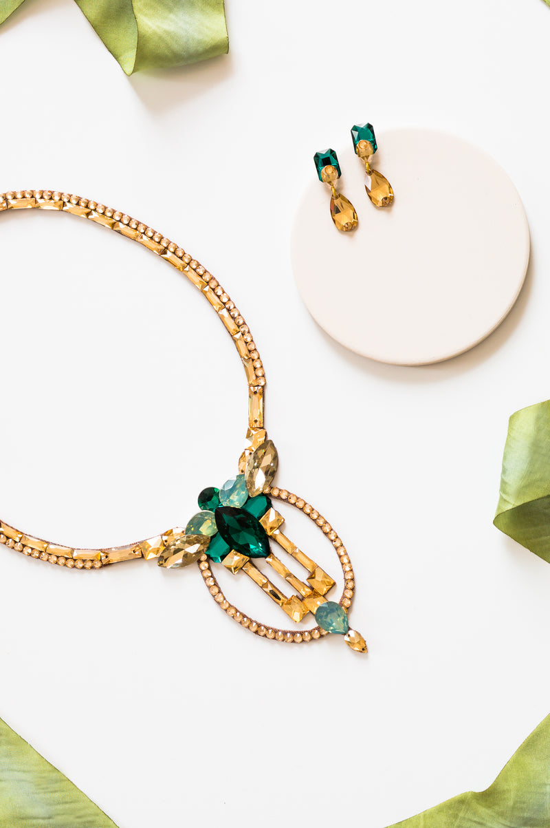 Milan Gold/Emerald Set