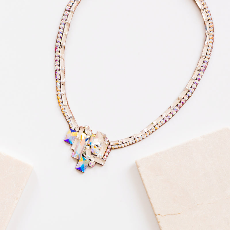 Mosaic Necklace - Crystal AB