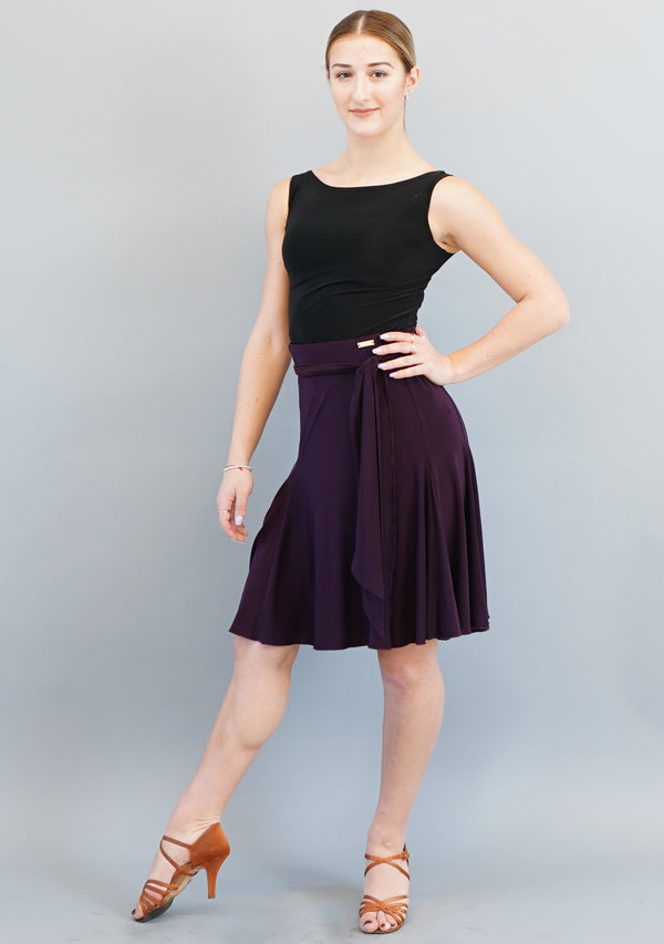 Bree Wrap Skirt- Plum