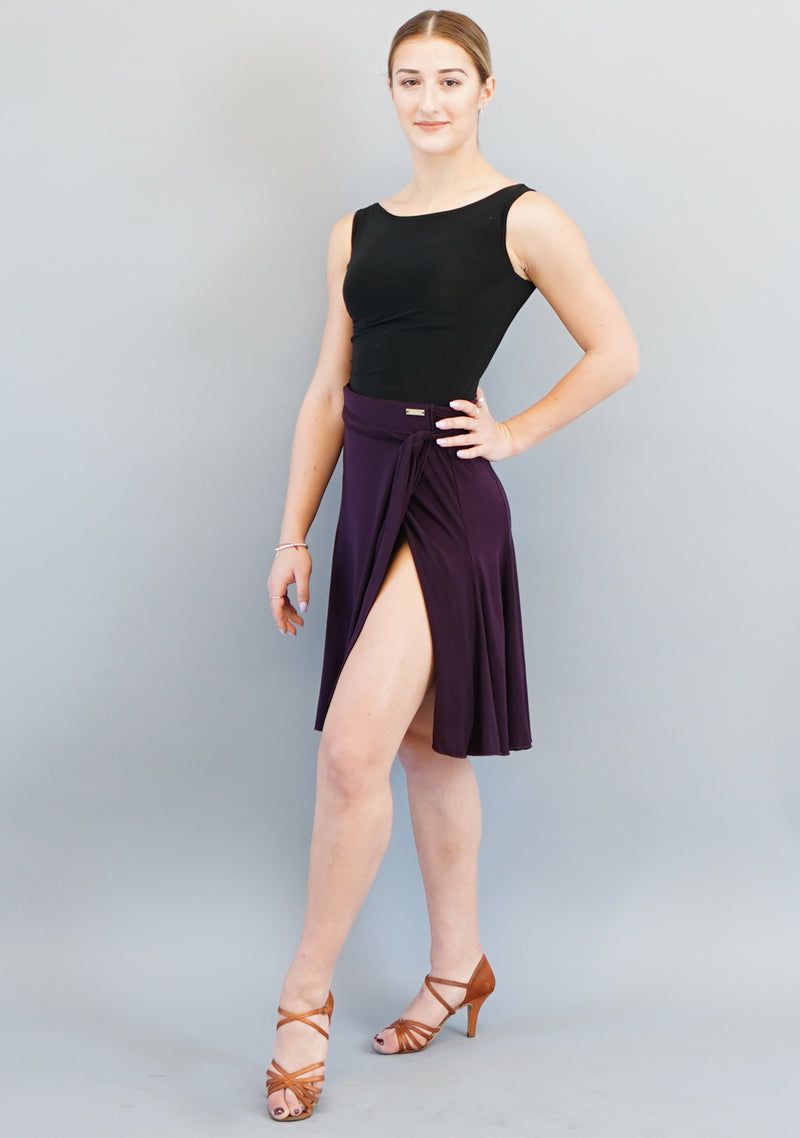 Bree Wrap Skirt- Plum