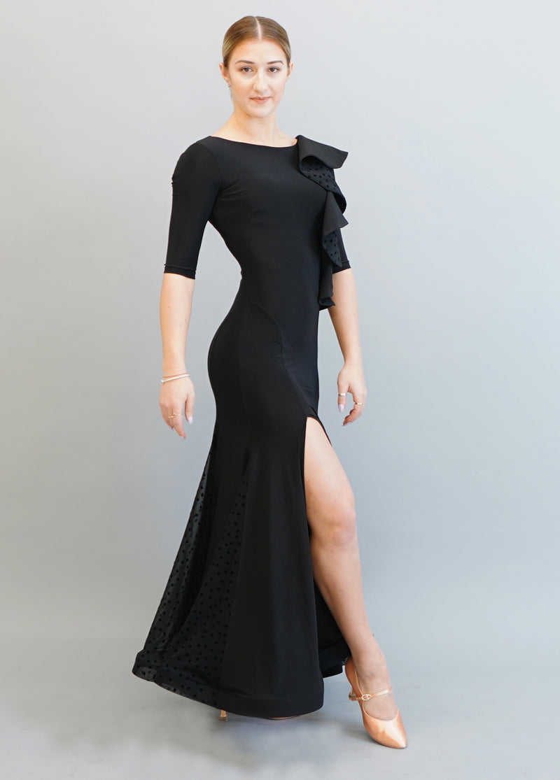 Federica Ruffle Gown - Flamenco Mesh